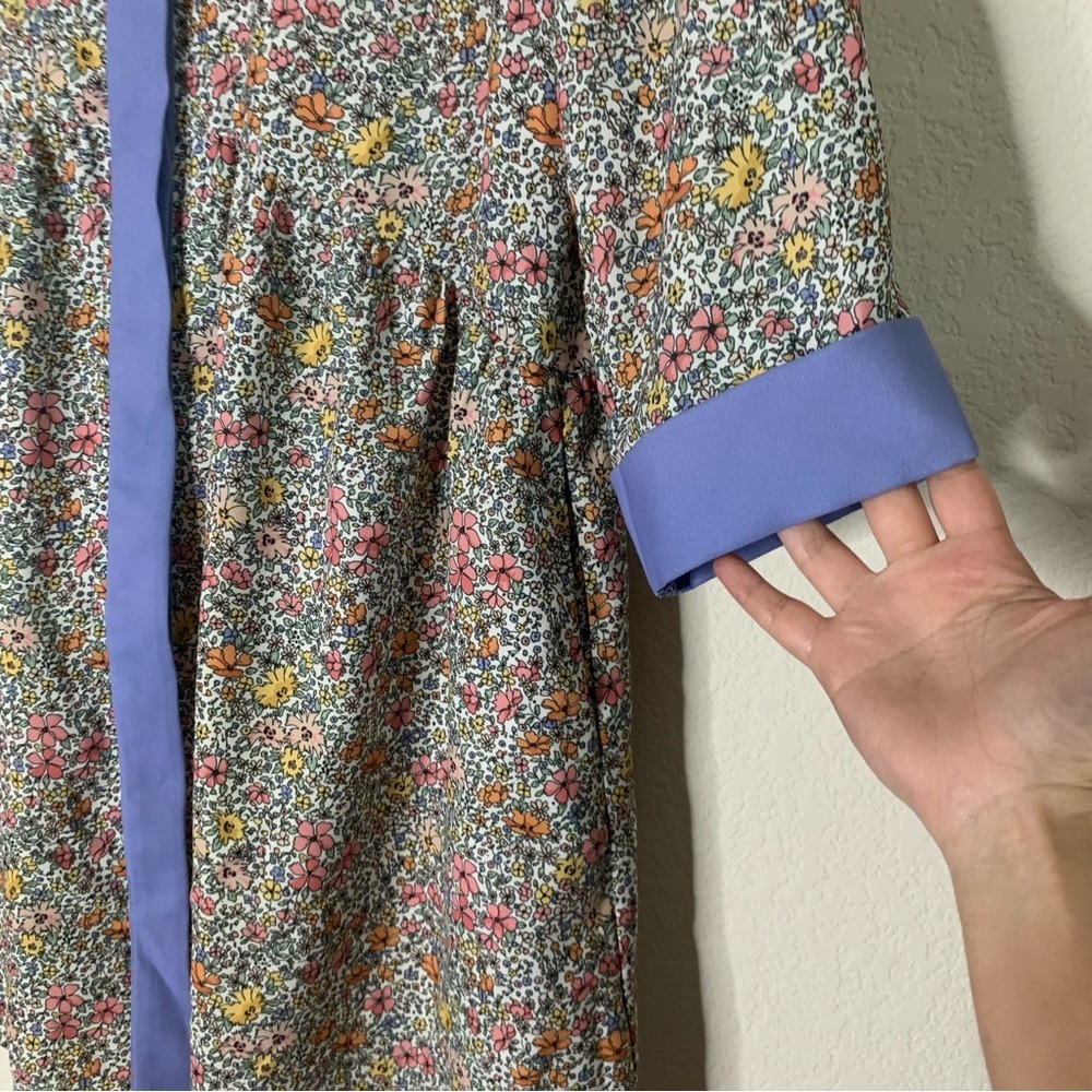 Tuckernuck Womens petite poppy floral Royal shirt dress S - Picture 4 of 9